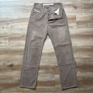 Vintage Diesel Corduroy Pants Men 28x30 Brown Fellow Straight Leg Preppy Casual